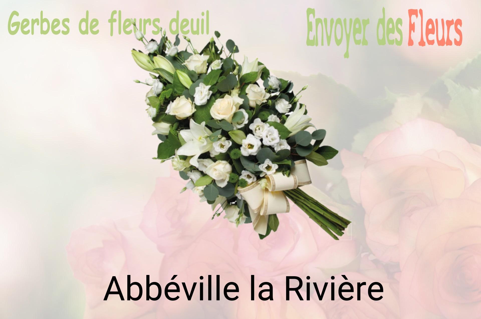 Gerbe de fleurs de deuil livrée à Abbéville-la-Rivière